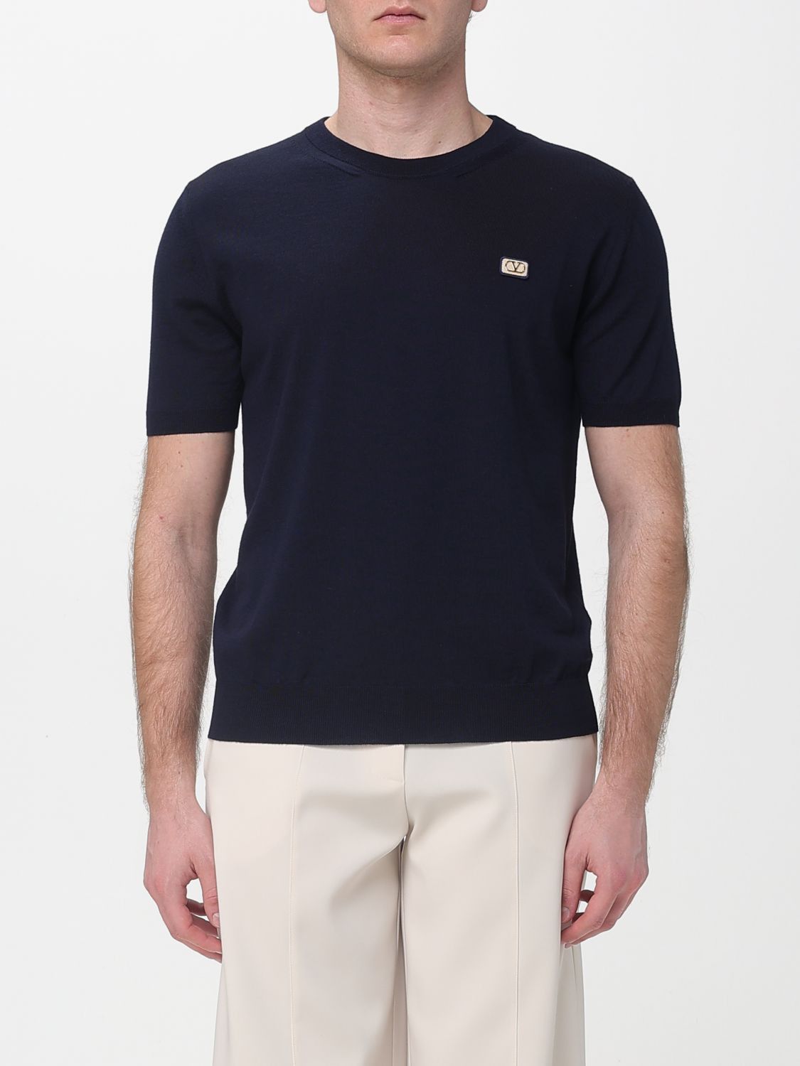 Valentino Valentino Sweater Men Blue Size US M / EU 48-50 / 2 - 1 Thumbnail