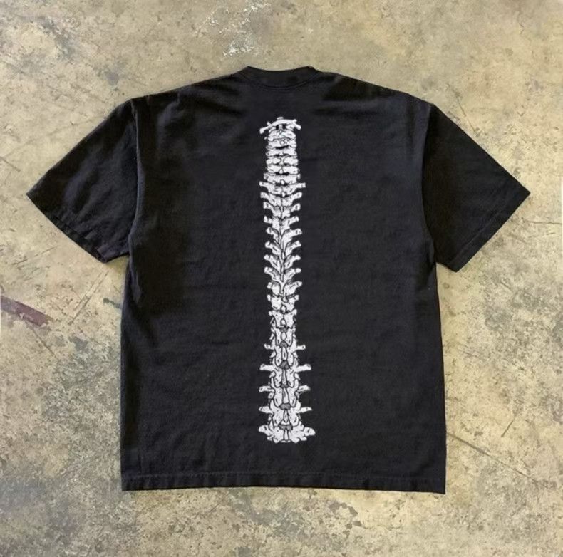 Vintage Black retro bone print t-shirt Size US M / EU 48-50 / 2 - 1 Thumbnail