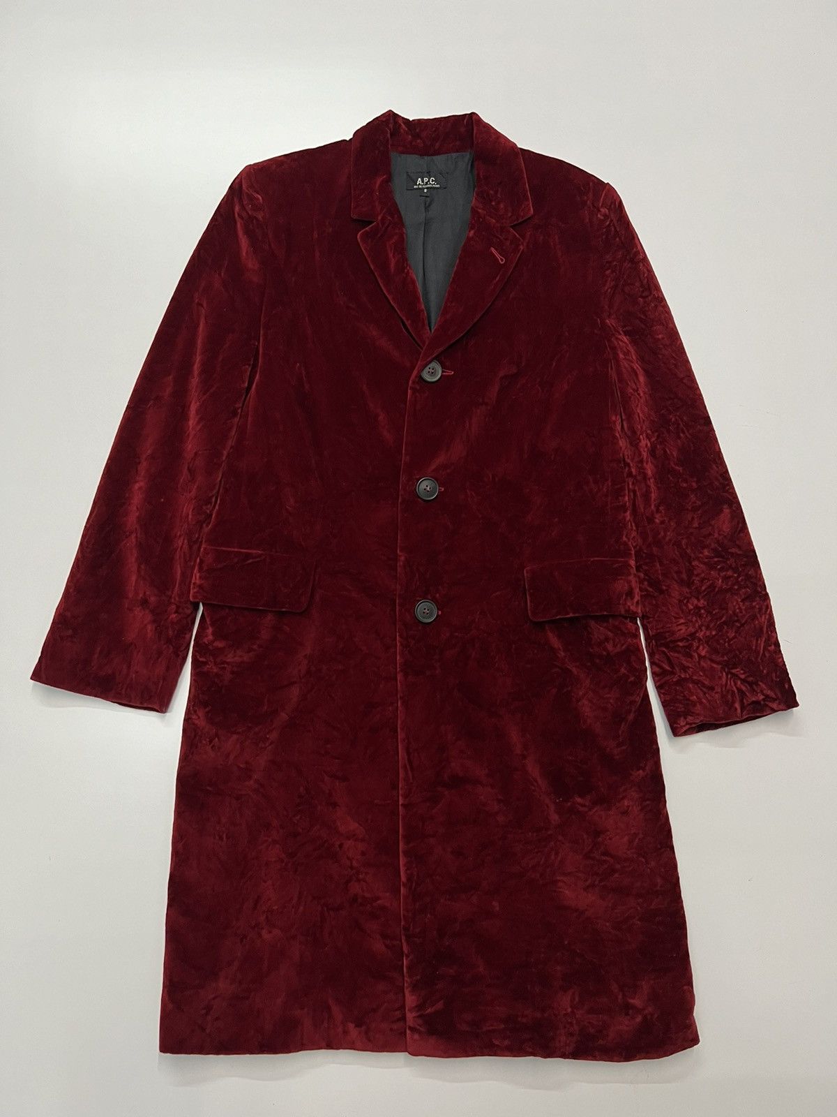 A.P.C. 🔥APC RUE DE FLEURUS PARIS VELVET OVERCOAT Size S / US 4 / IT 40 - 1 Thumbnail