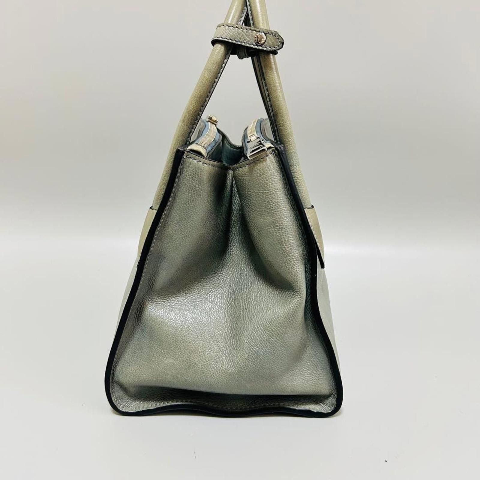 Prada Prada - Grey Leather Tote Bag Size ONE SIZE - 4 Thumbnail