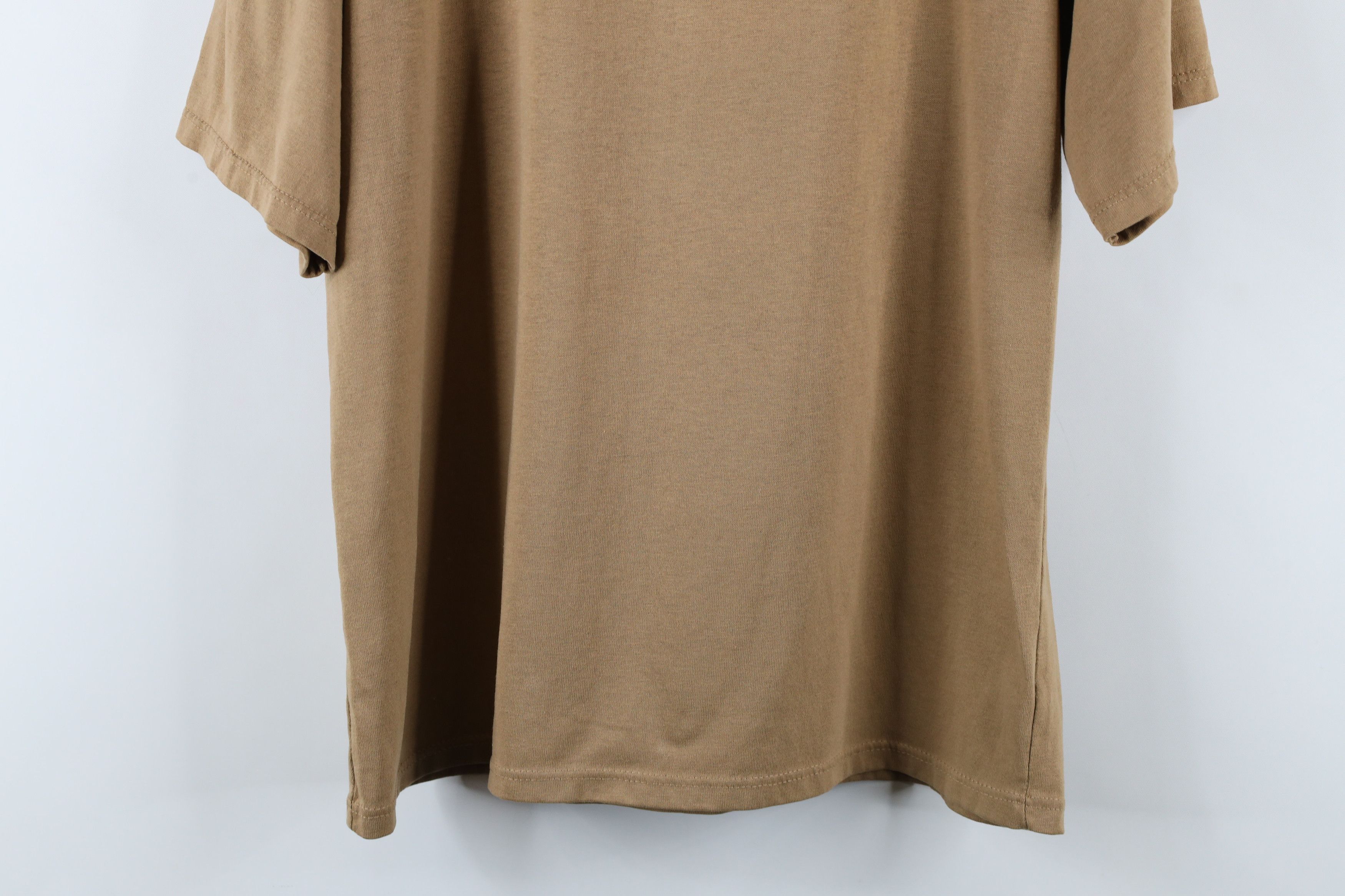 Vintage Vintage 90s Streetwear Blank Pocket T-Shirt Beige USA Size US M / EU 48-50 / 2 - 12 Thumbnail
