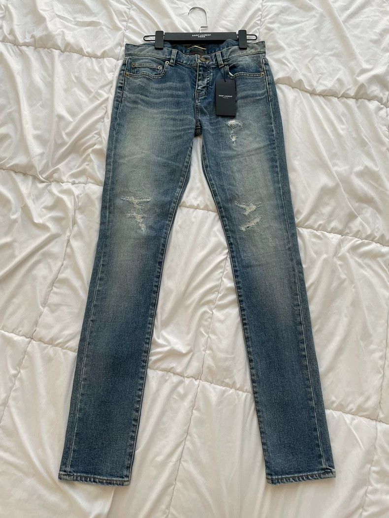 Saint Laurent Paris Saint Laurent Paris 16ss Ripped Jeans Size US 27 - 2 Thumbnail