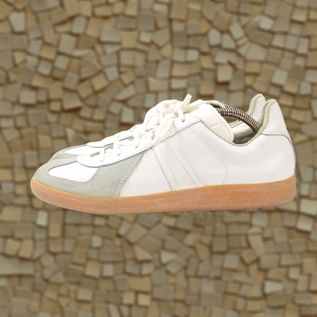 Vintage BW Sport Vintage White Leather Sneakers 265 01.11.6414 Mens US 8.5 Leather Sneaker White Shoes Sports Casual footwear Size US 9 / EU 42 - 1 Thumbnail