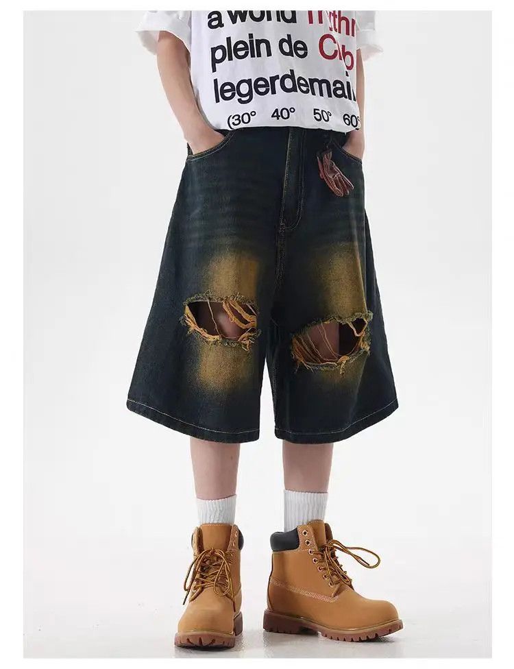 Designer × Japanese Brand Vintage Casual Loose Harajuku Shorts Size US 32 / EU 48 - 2 Thumbnail