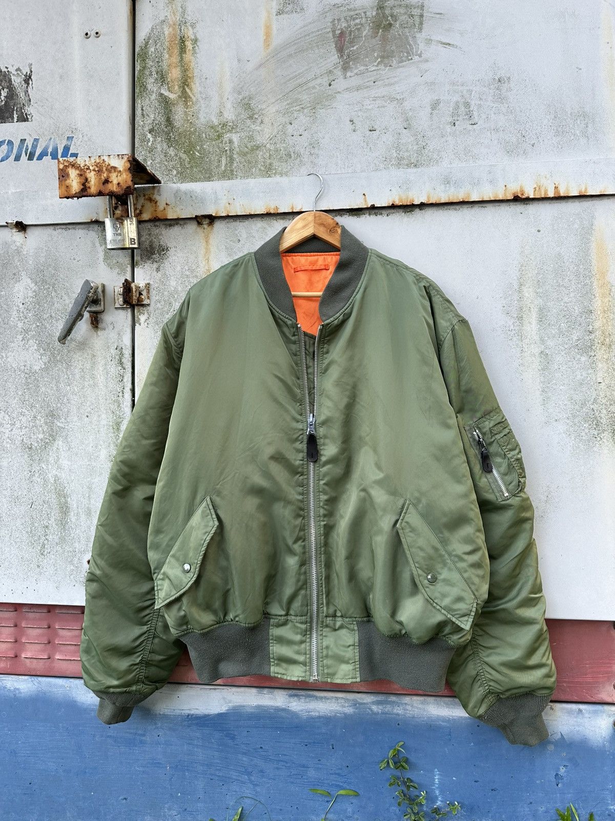 Vintage 🪖Vintage Oversized Knox Armory Military Bomber Jacket Size US XXL / EU 58 / 5 - 1 Thumbnail