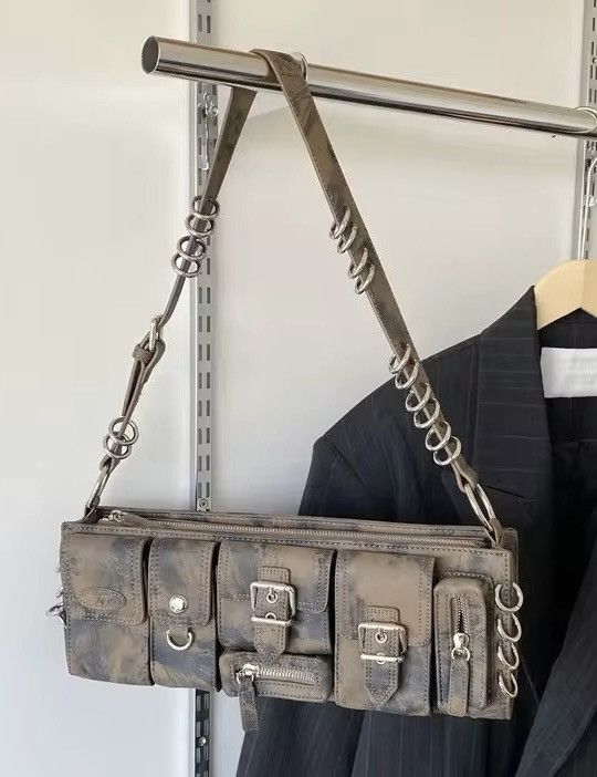 Japanese Brand Women Half-moon Leather Hasp Shoulder Crossbody Bag Size ONE SIZE - 3 Thumbnail