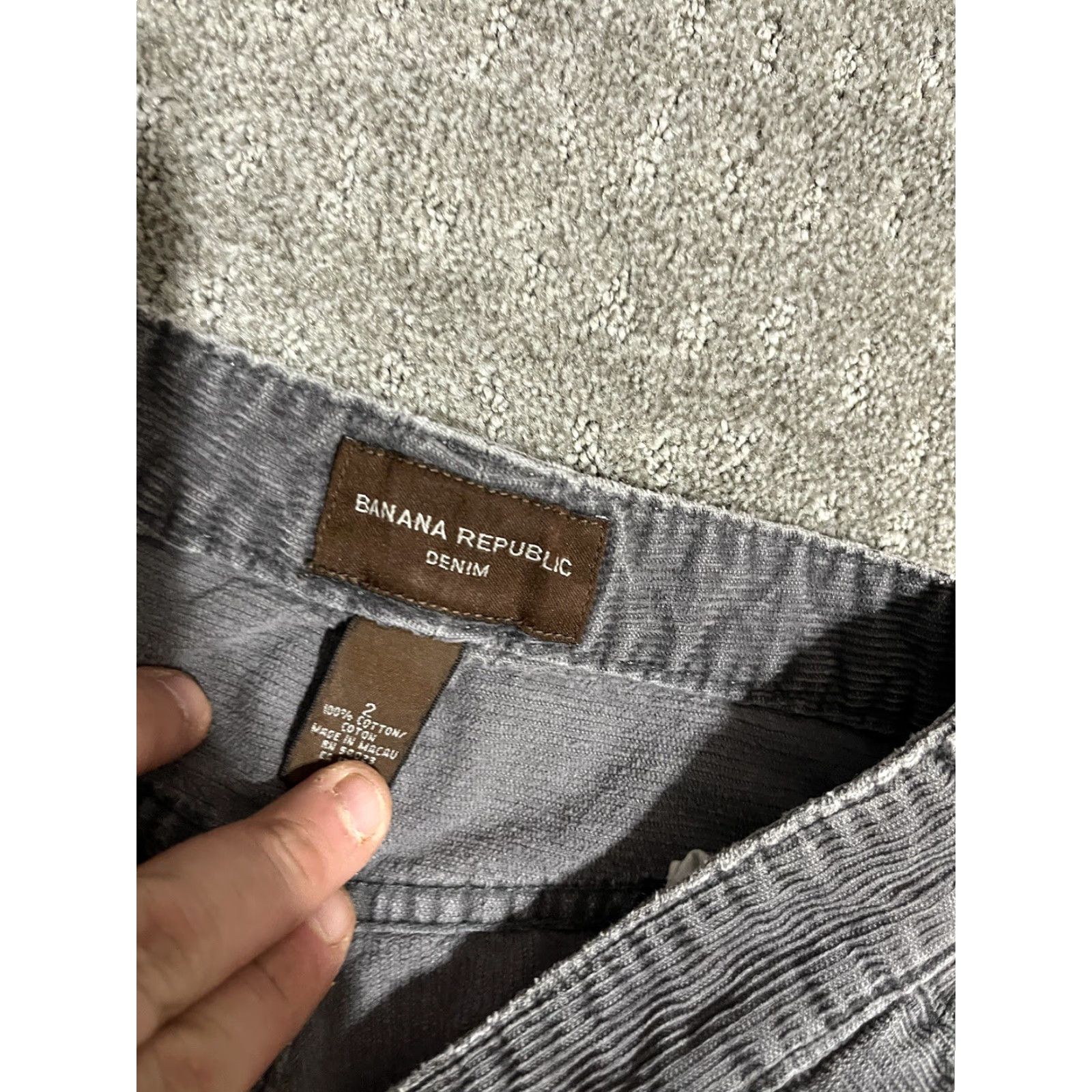 Banana Republic VINTAGE Banana Republic Gray Straight Boot Corduroy Pants Womens 2 Size 26" / US 2 / IT 38 - 4 Thumbnail