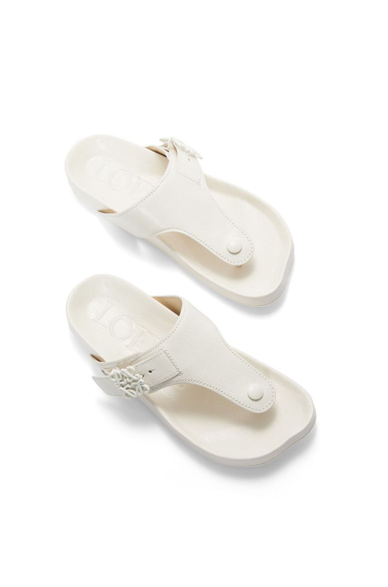 Loewe o1in1g0426 Ease Sandals in White Size US 11 / IT 41 - 3 Thumbnail