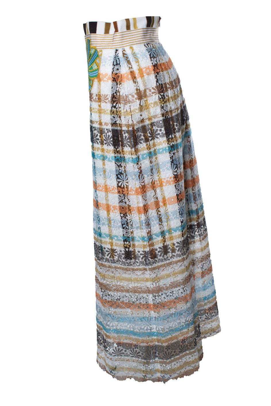 Other Silvia Tcherassi, Shadia check lace midi skirt Size 28" / US 6 / IT 42 - 2 Thumbnail