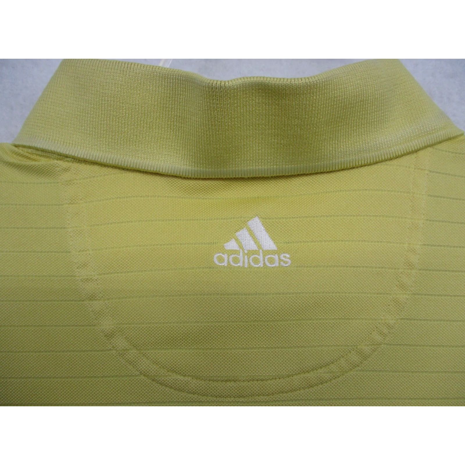 Adidas Adidas Climacool Polo Shirt - Large Mens Short Sleeve Yellow Golf Logo Shirt Size US L / EU 52-54 / 3 - 4 Thumbnail