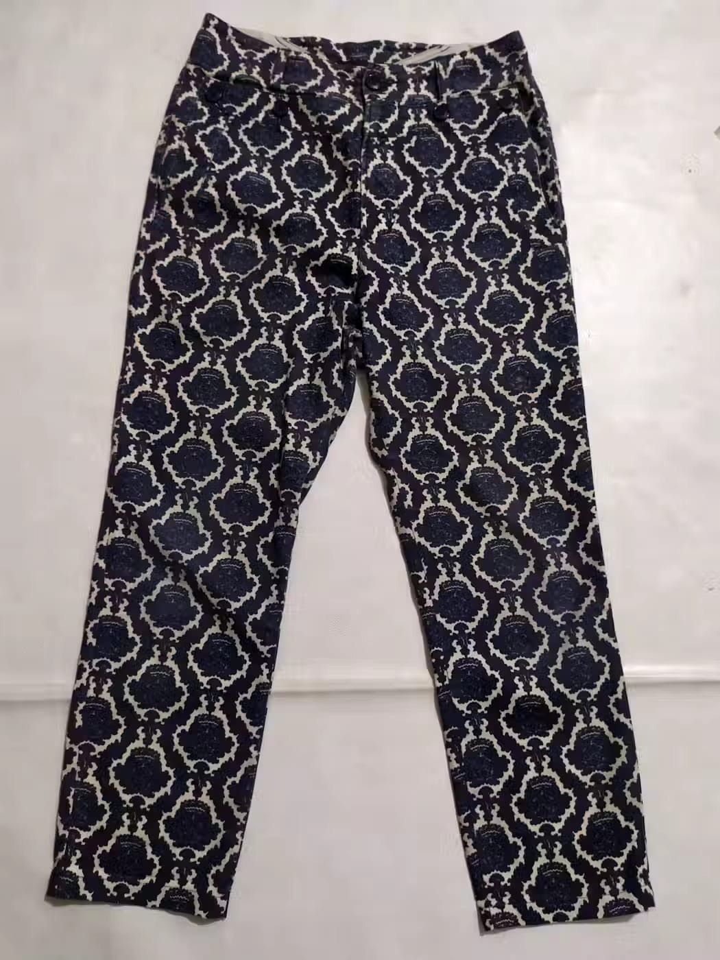 image of Avant Garde x Issey Miyake Zucca By Issey Miyake Fullprint Pants in Navy, Women's (Size 28)