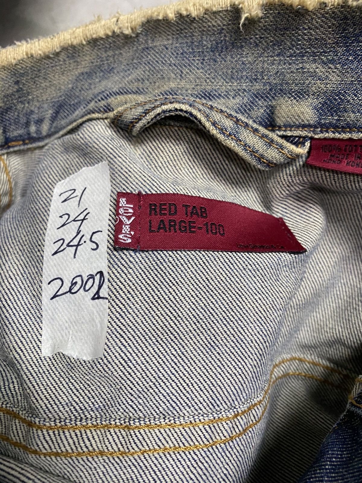 Levi's Distressed Levis red tab jeans jacket size L Size US L / EU 52-54 / 3 - 8 Thumbnail