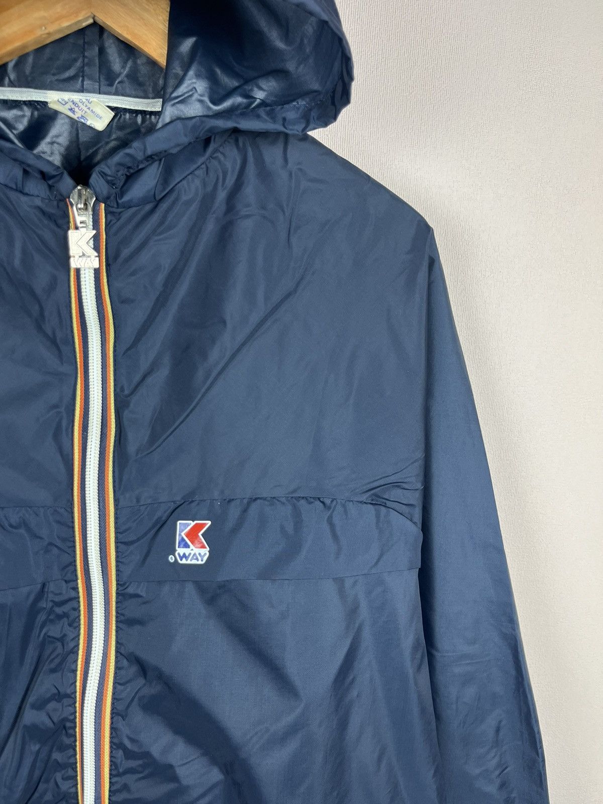 K-Way K-Way Vintage Hooded Zip Windbreaker Rain Jacket Bag Size US L / EU 52-54 / 3 - 2 Thumbnail