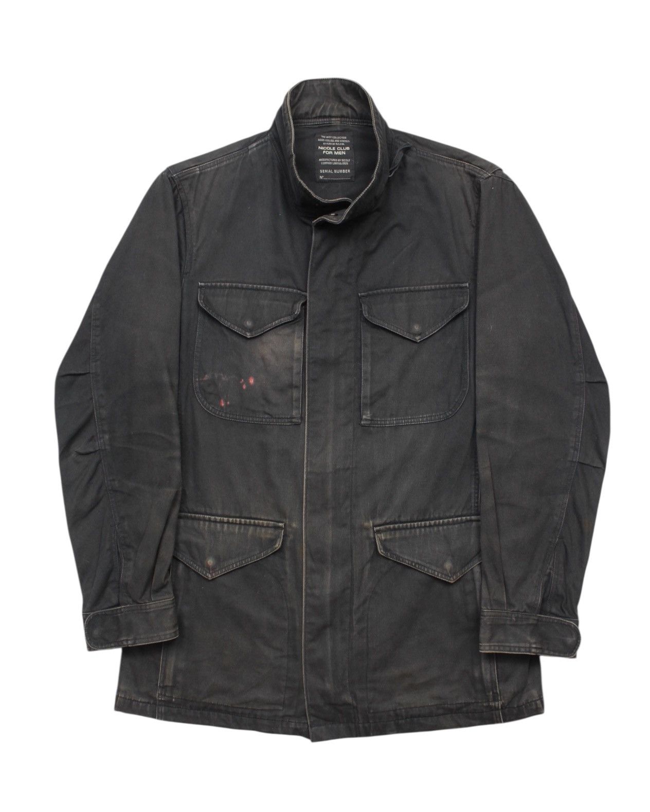 Japanese Brand 2000S NICOLE CLUB FOR MEN WASHED FIELD HEAVY JACKET Size US S / EU 44-46 / 1 - 1 Thumbnail