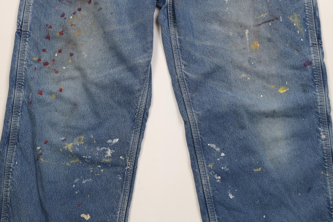 Carhartt Vintage 90s Carhartt Flannel Lined Wide Leg Dungaree Jeans Size US 36 / EU 52 - 4 Thumbnail