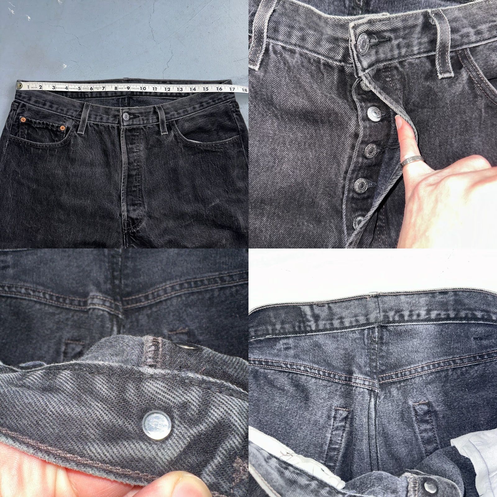 Levi's Levi's 501 Vintage Y2K Mexico XX Straight Leg Jeans Black Wash 34x31 Men's Denim Jeans Regular Jeans 90s USA Men Size US 34 / EU 50 - 8 Thumbnail