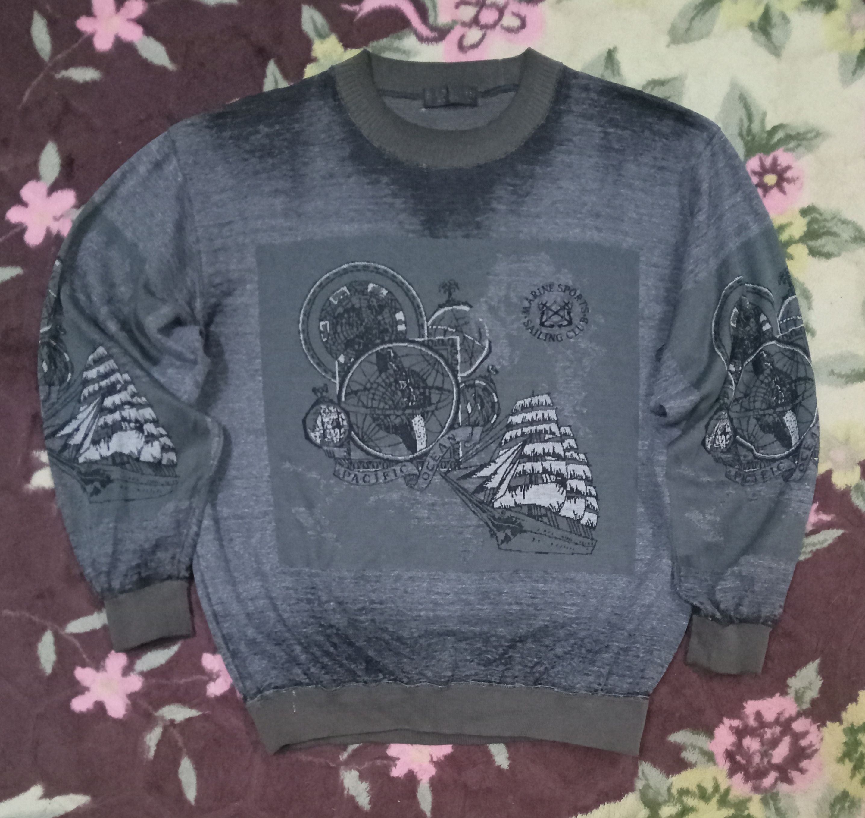 Vintage Vintage Marine Sport Sailing Club Sweater - Distressed Size US L / EU 52-54 / 3 - 1 Thumbnail