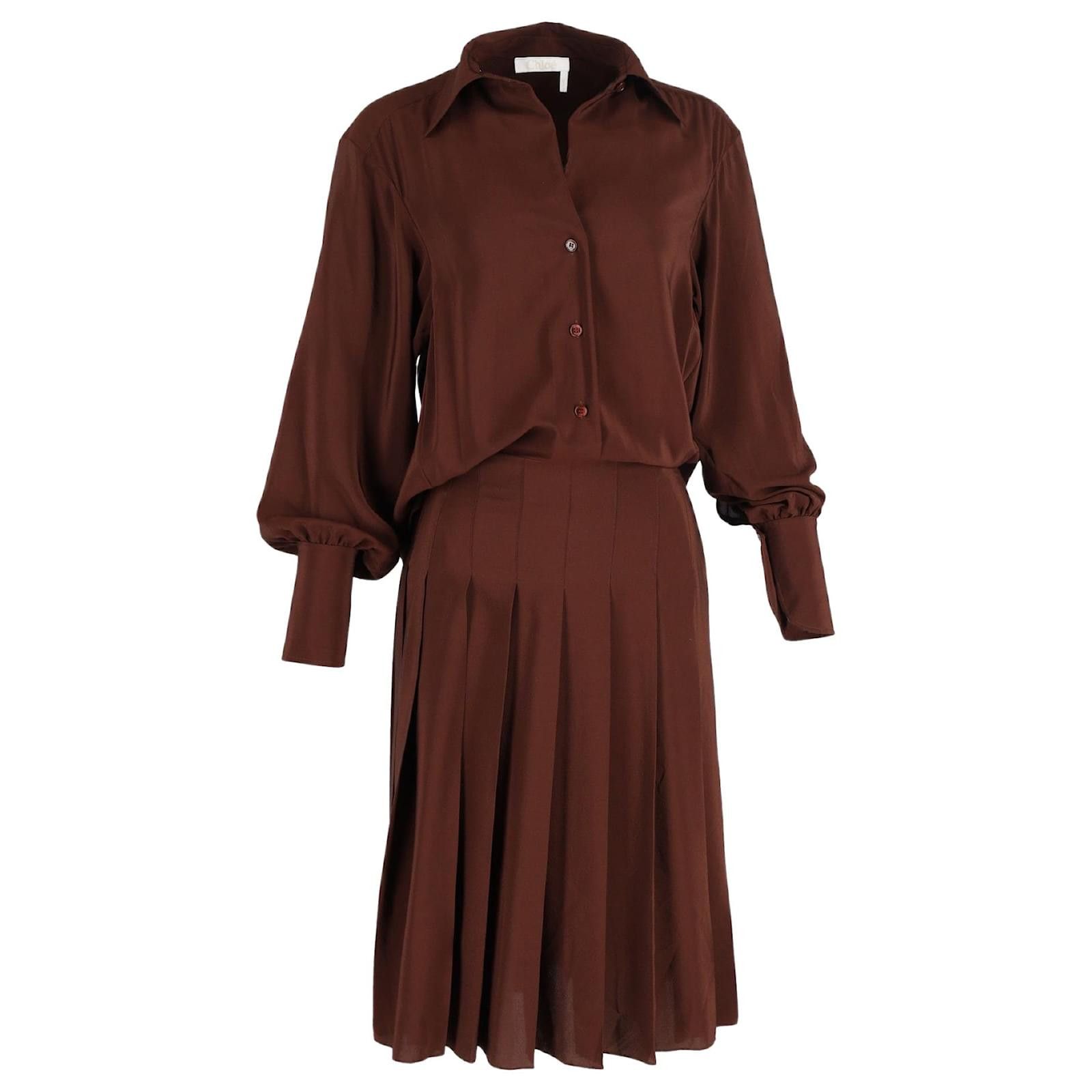 o1y0825 Midi Dress in Chocolate Brown