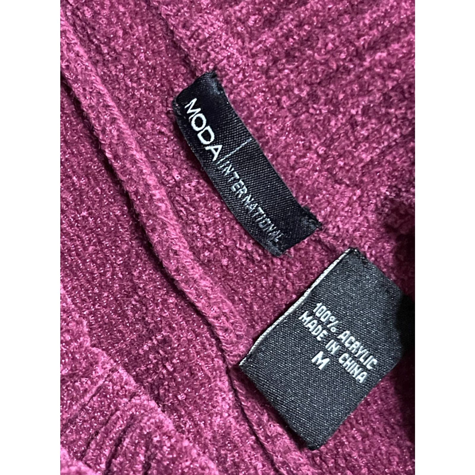 Vintage Moda International Sweater Women's Size Medium Purple Turtleneck Pullover Casual Pullover Knit Long Sleeve Solid Fall Spring Summer Womens Size M / US 6-8 / IT 42-44 - 7 Thumbnail