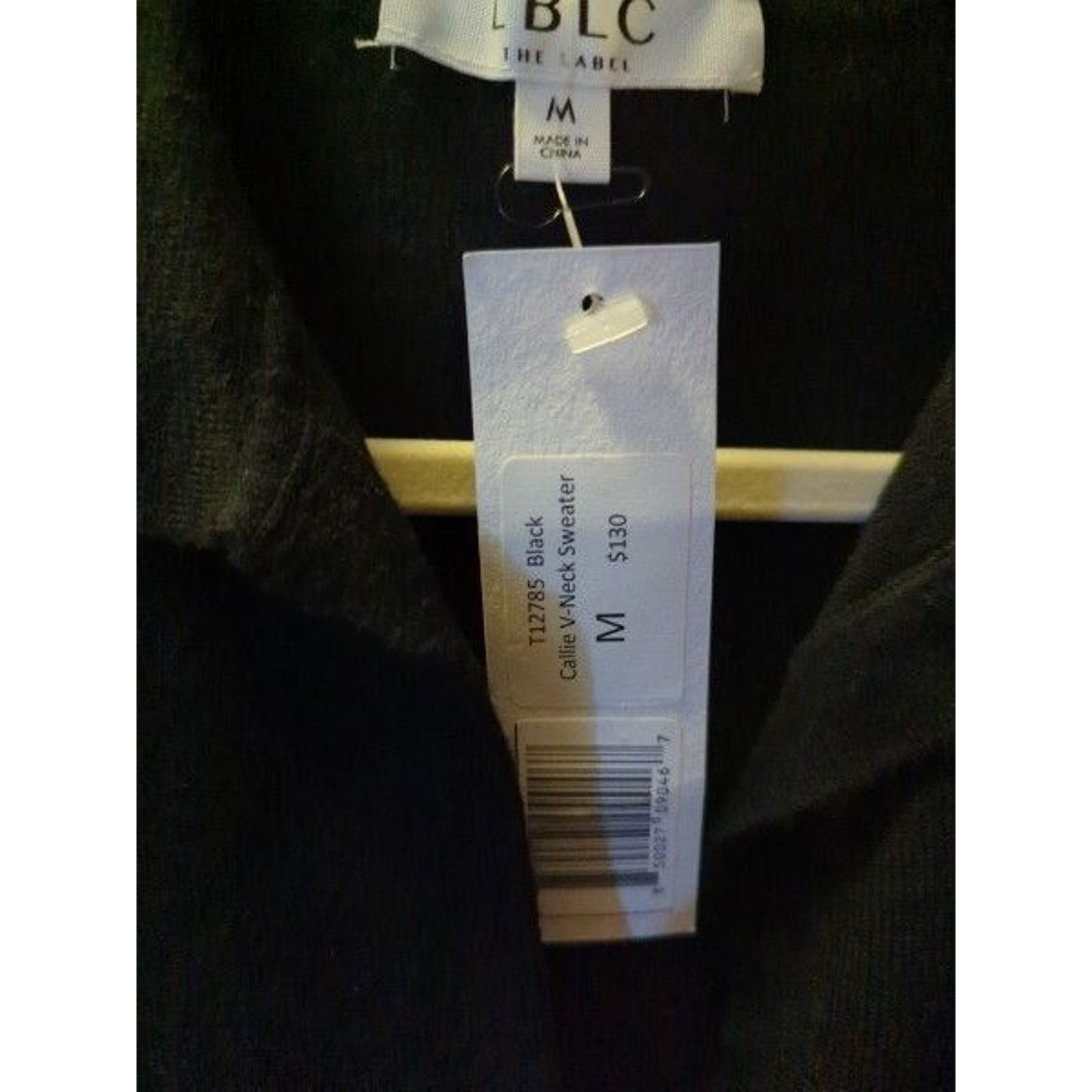 REVOLVE LBLC the Label Black Callie V-Neck Collared Sweater - Sz M Size M / US 6-8 / IT 42-44 - 2 Thumbnail
