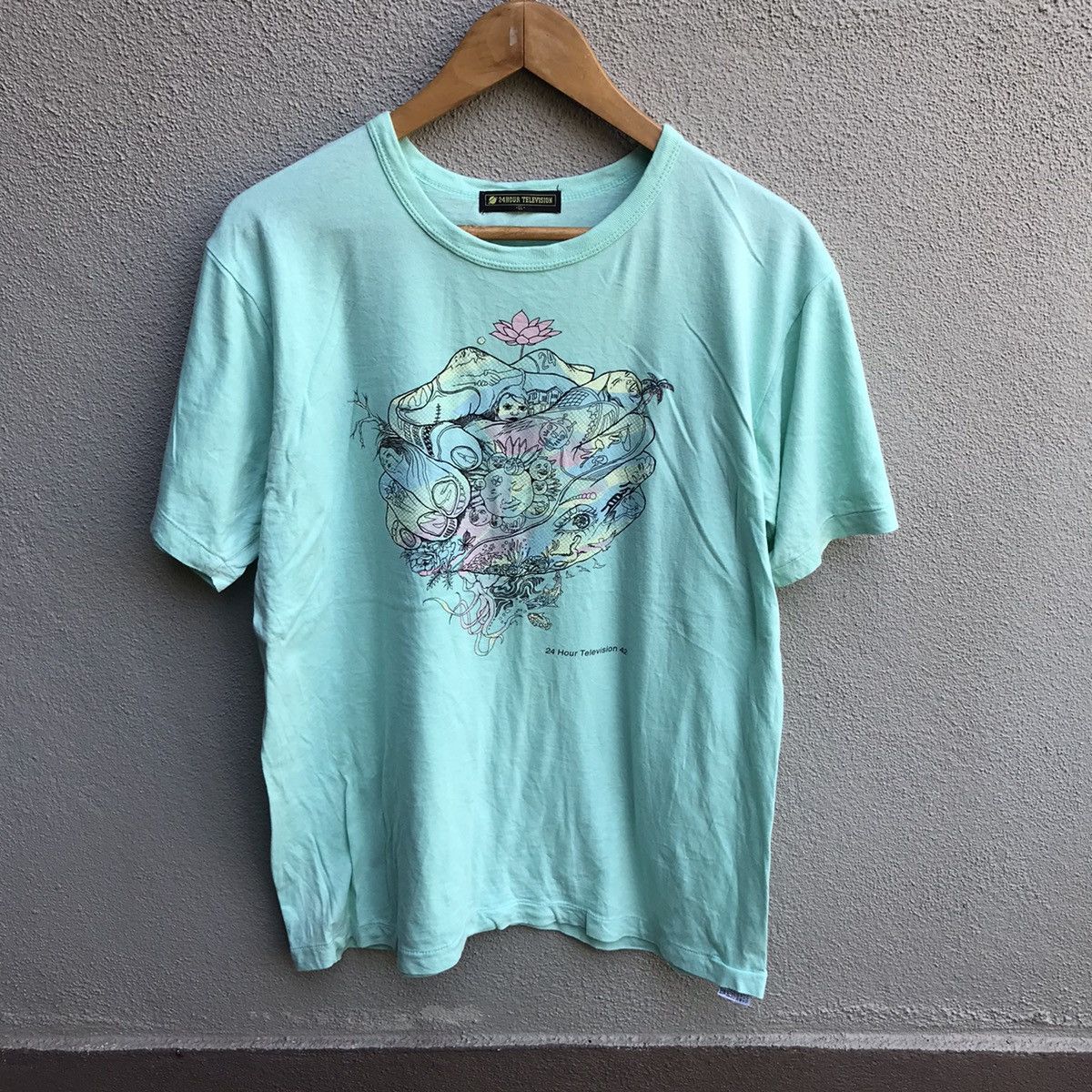 Japanese Brand 24 HOUR TELEVISION murakami tee Size US L / EU 52-54 / 3 - 1 Thumbnail