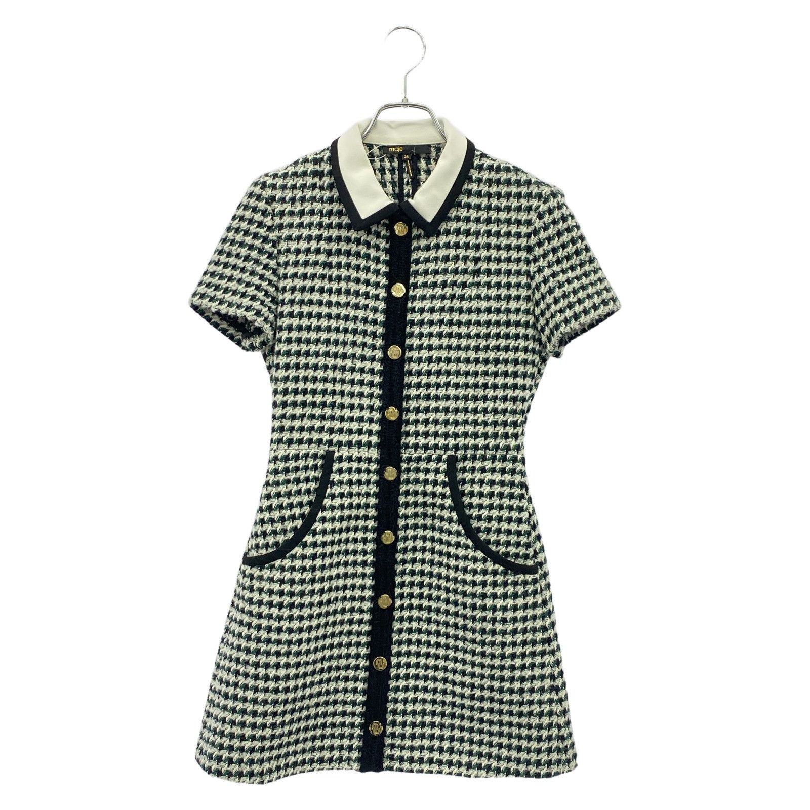 Maje maje maje Tweed Cotton Dress Cotton Dresses Size ONE SIZE - 1 Thumbnail
