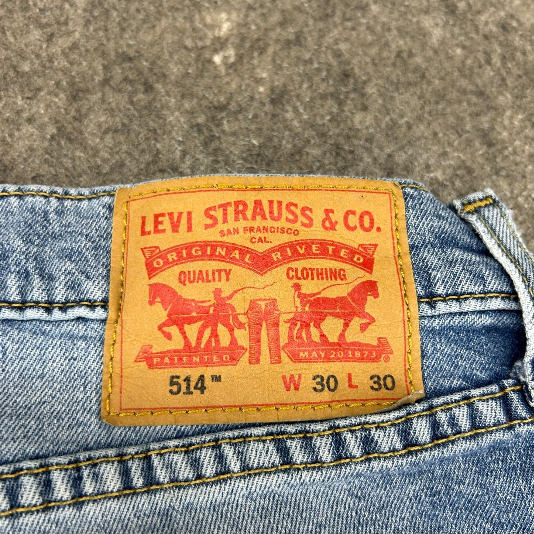 Levi's Levi's 514 Jeans Mens 30x30 Blue Slim Straight Leg Light Wash Stretch Denim Size US 30 / EU 46 - 6 Thumbnail