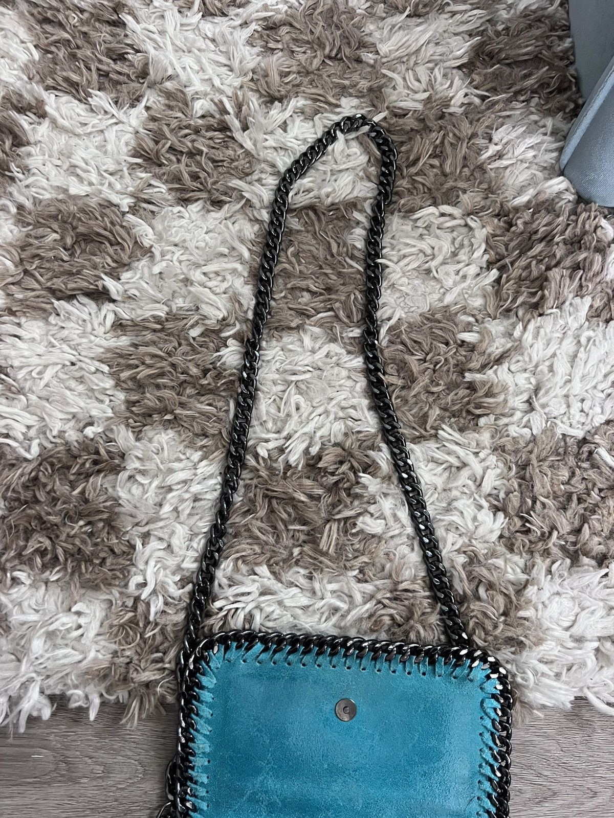 Genuine Leather × Vintage Genuine leather Crossbody teal bag Size ONE SIZE - 5 Thumbnail