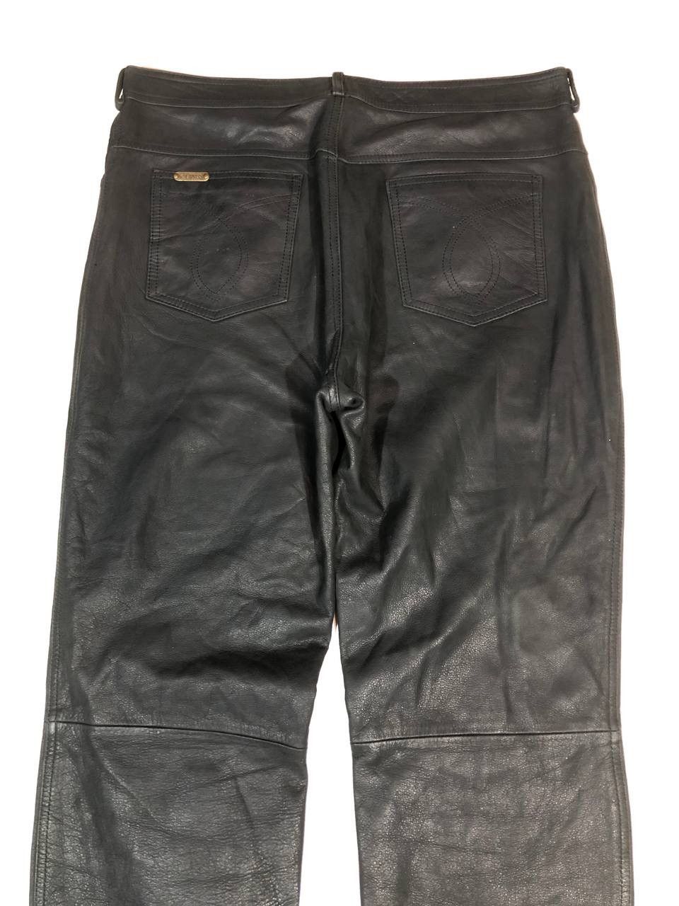 Leather Linus Avangarde Moto Biker Leather Pants Vintage Size US 35 - 7 Thumbnail