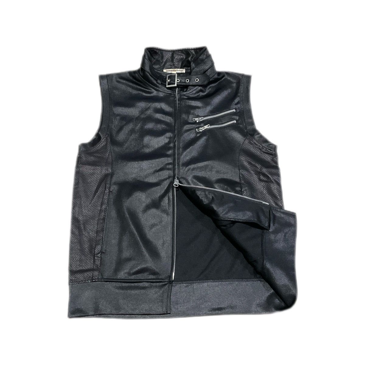 Hysteric Glamour × Japanese Brand × Seditionaries 🔥Sick Y2K Semantic Design Leather Vest Snakeskin Punk Poem Size US M / EU 48-50 / 2 - 1 Thumbnail