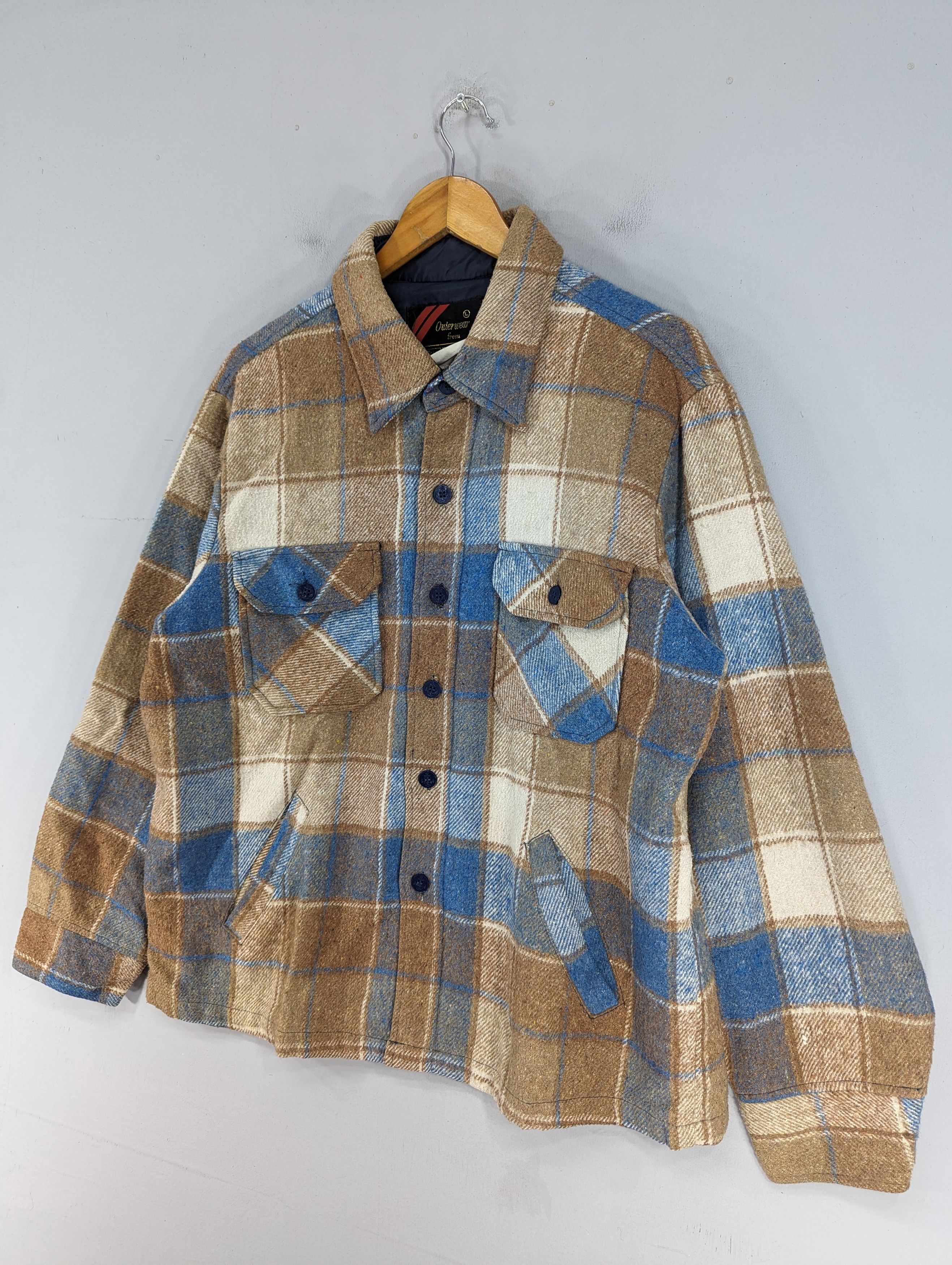 Sears 🔥RARE🔥Vintage Sears Button Ups Plaid Jacket Size US L / EU 52-54 / 3 - 3 Thumbnail
