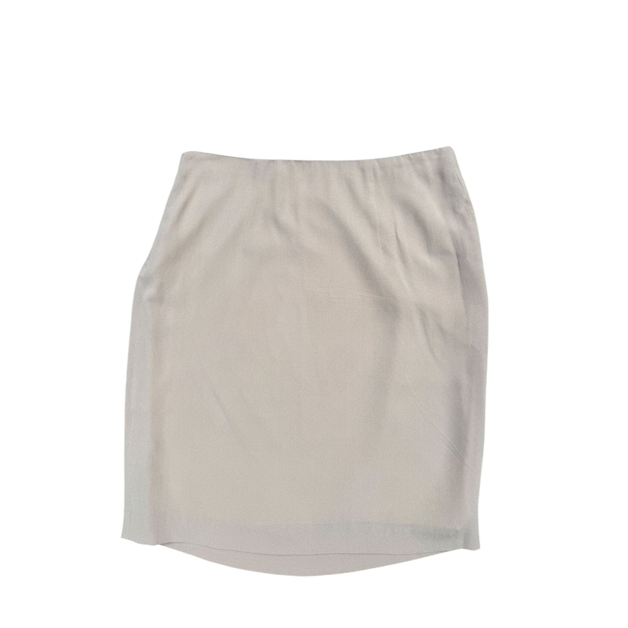 Maison Margiela Fall/Winter 2005 Beige Silk Skirt Size 27" / US 4 / IT 40 - 4 Thumbnail