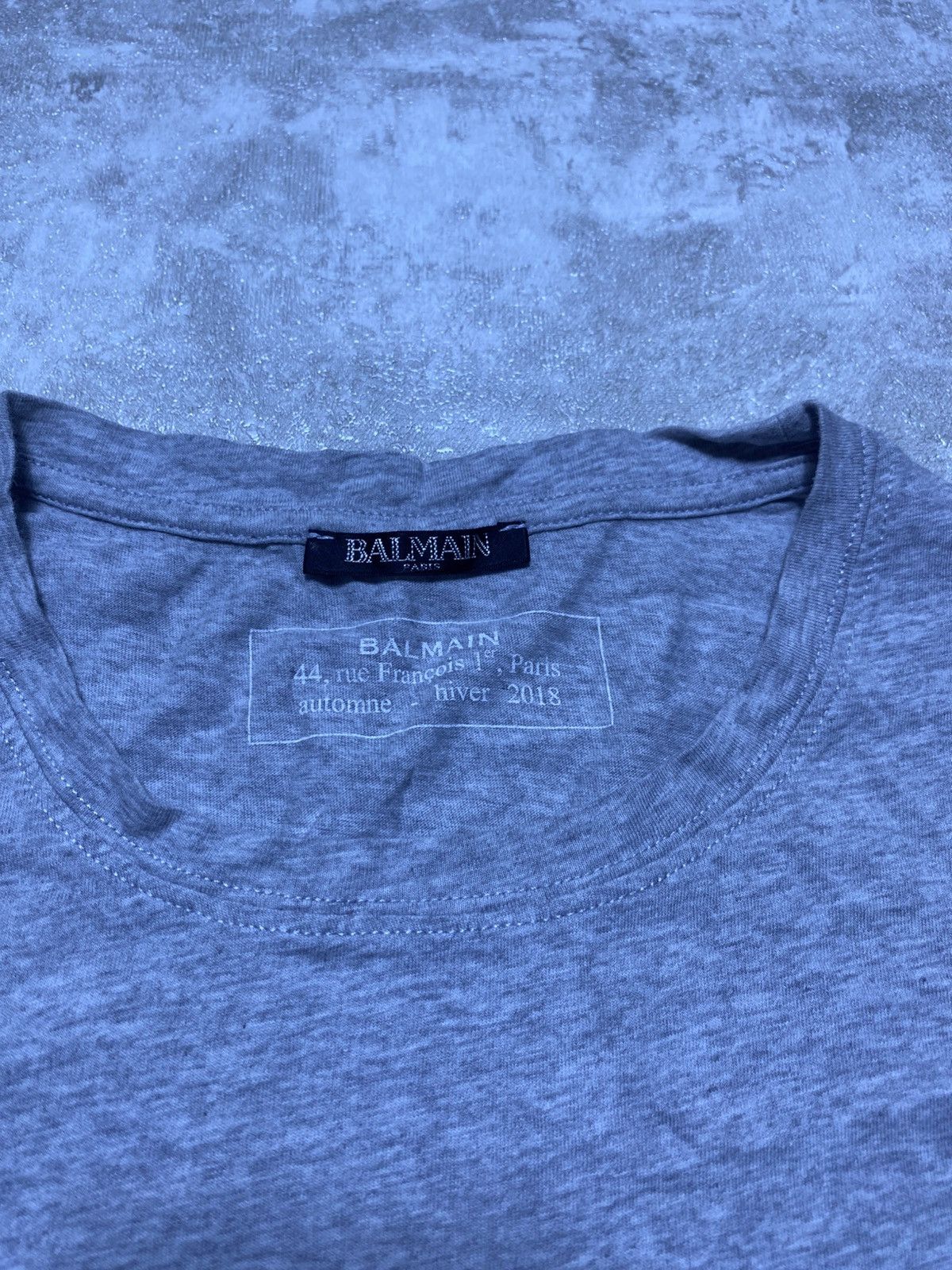 Balmain OG Balmain Paris Classic Logo Grey T-Shirt Size US S / EU 44-46 / 1 - 3 Thumbnail
