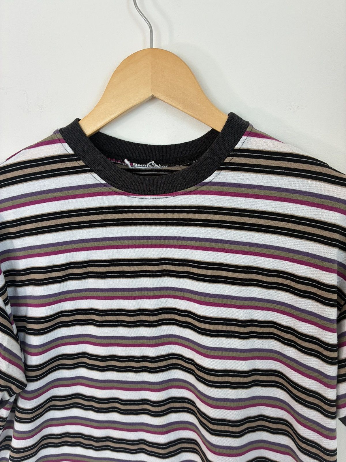 Vintage Vintage Distressed Blank Striped Ringer Tee Size US M / EU 48-50 / 2 - 2 Thumbnail