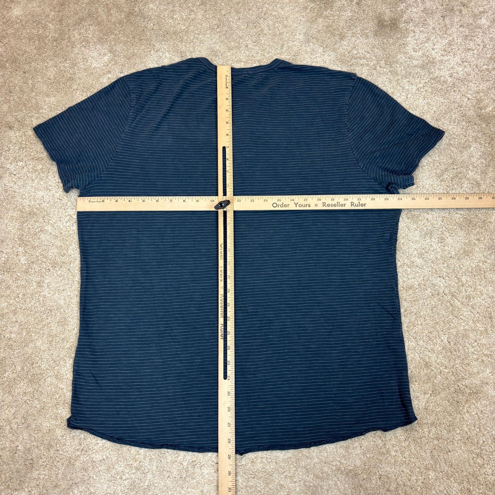 Marine Layer Marine Layer Striped Henley T Shirt Men's L/XL Surf Summer Size US L / EU 52-54 / 3 - 3 Thumbnail
