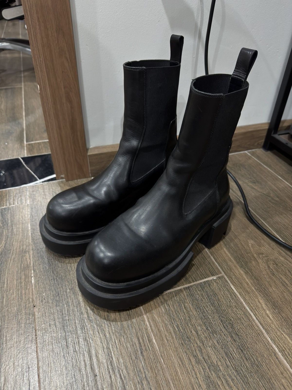 Rick Owens Rick Owens Field Bogun Boots in Black Leather | Grailed