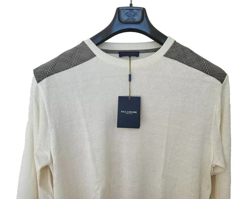 Paul & Shark RRP800€ PAUL&SHARK sz L Sweater NWT Linen Knitted Size US L / EU 52-54 / 3 - 6 Thumbnail