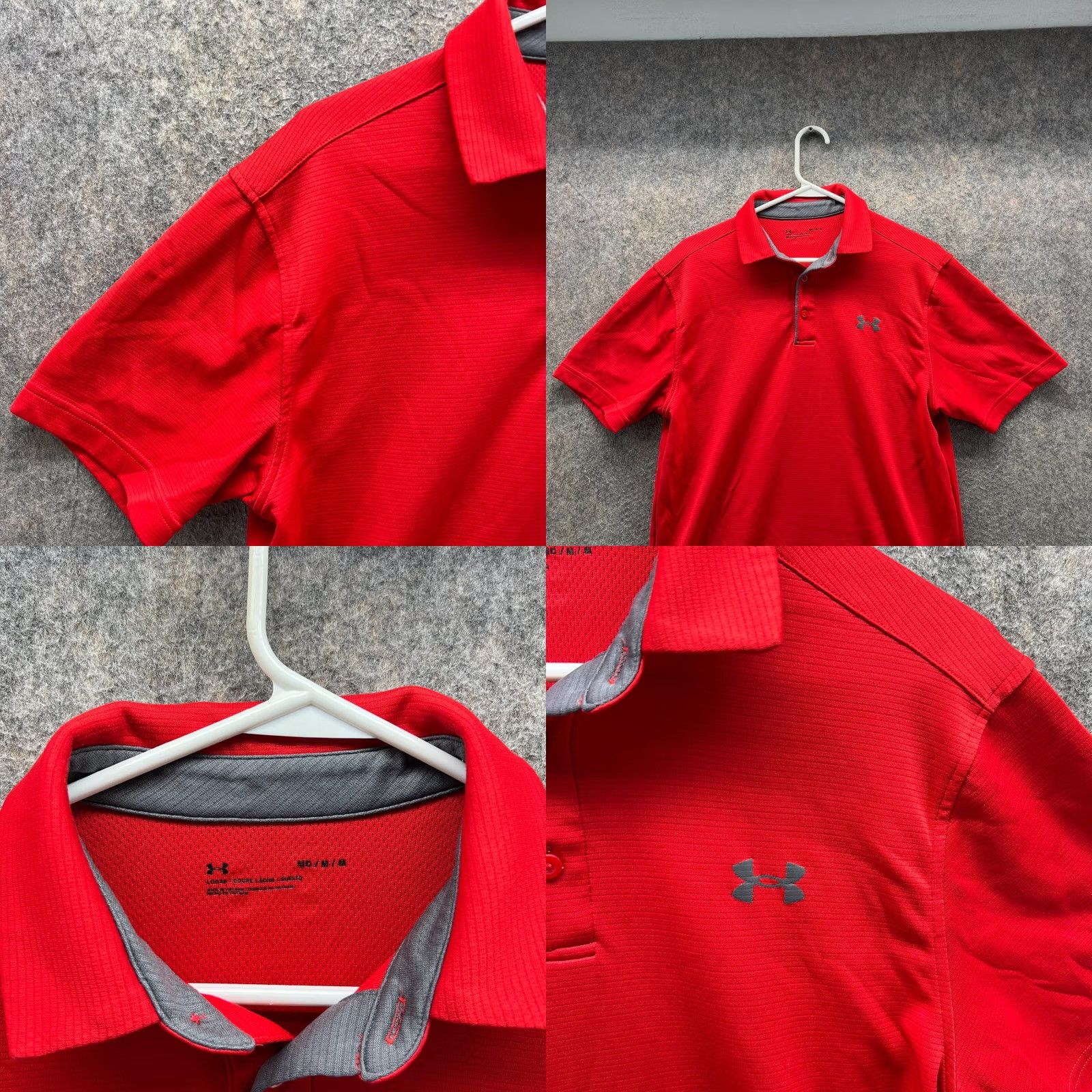 Under Armour Under Armour Polo Shirt Men Medium Adult Red Polyester Golf UA Stretch Shirt Regular Fit Short Sleeve Polo Size US M / EU 48-50 / 2 - 8 Thumbnail