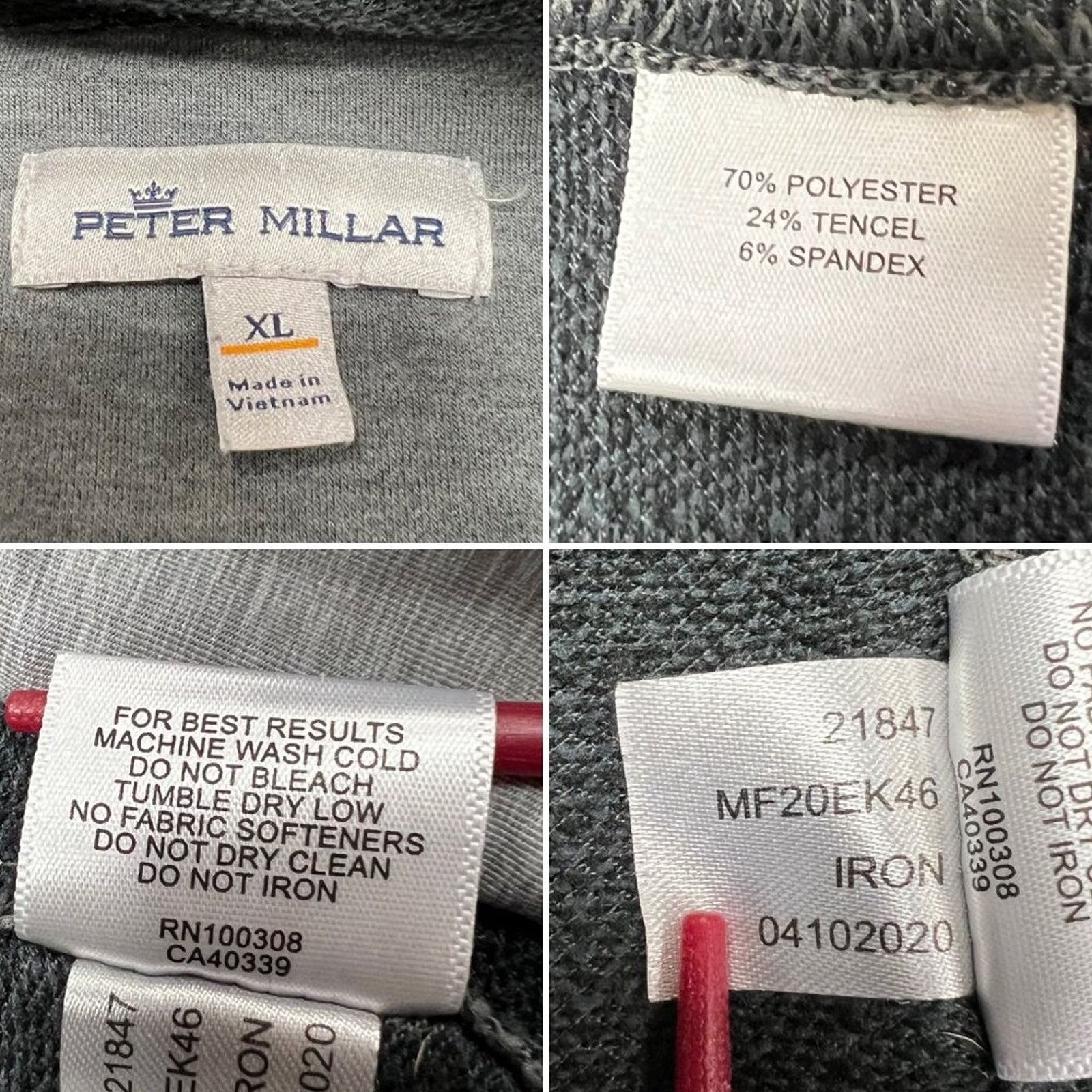 Peter Millar Peter Millar Golf Vest Gray XL Full Zip Fleece Size US XL / EU 56 / 4 - 3 Thumbnail