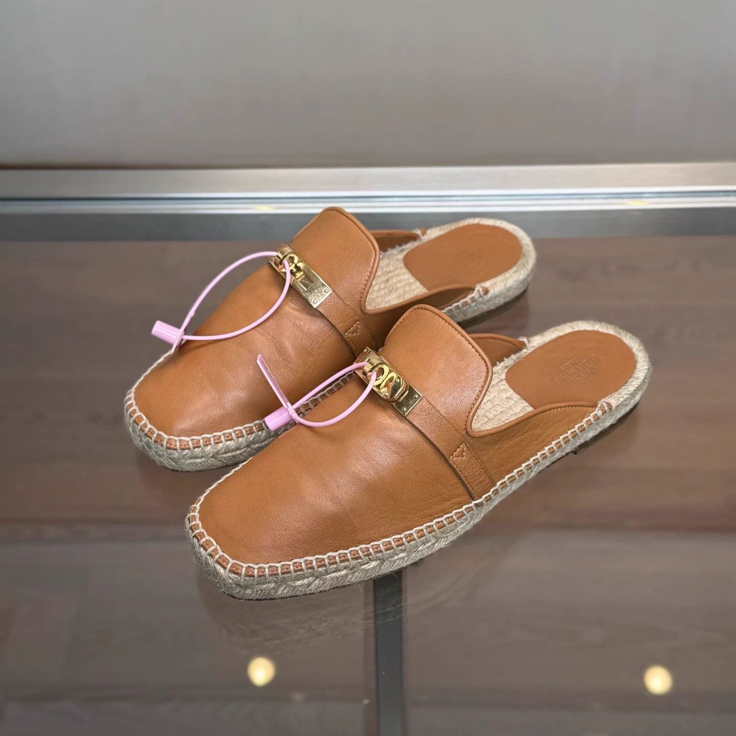 Hermes HERMES Brown Kelly Buckle Mule 37 EU Size US 6.5 / IT 36.5 - 1 Thumbnail