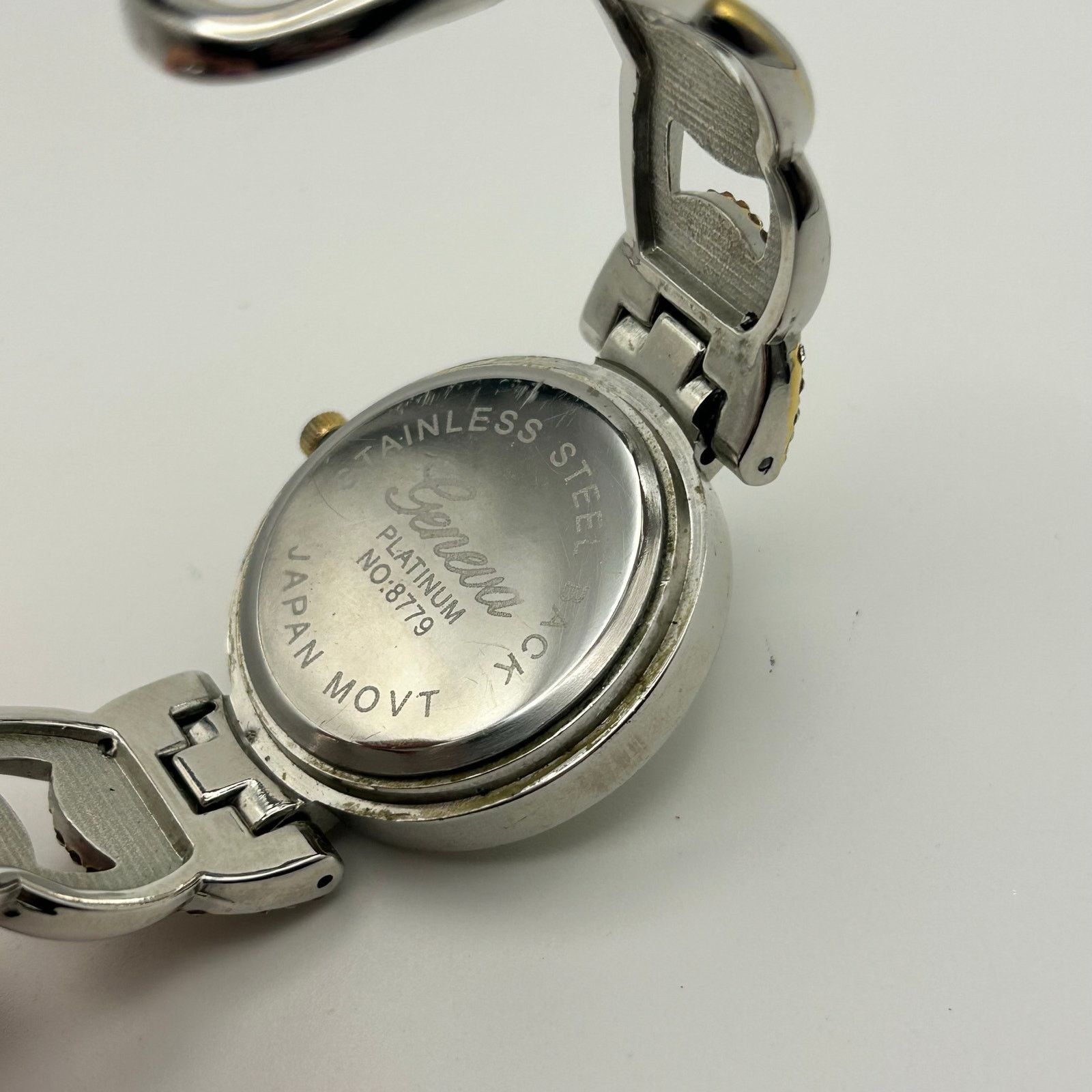 Geneva Geneva Platinum Women Two-Tone Rhinestone Bezel Bangle Watch Size ONE SIZE - 6 Thumbnail