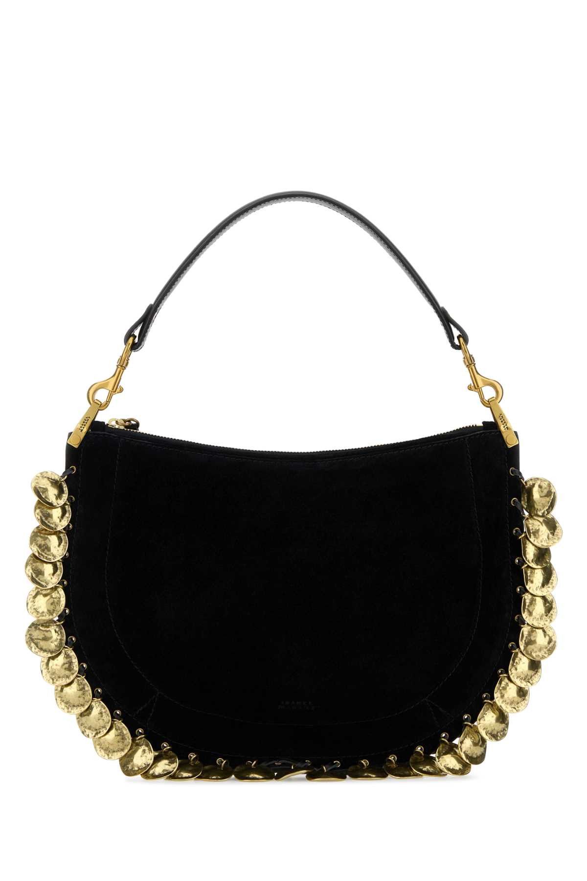 Isabel Marant Black Suede Oskan Shoulder Bag Size ONE SIZE - 1 Thumbnail