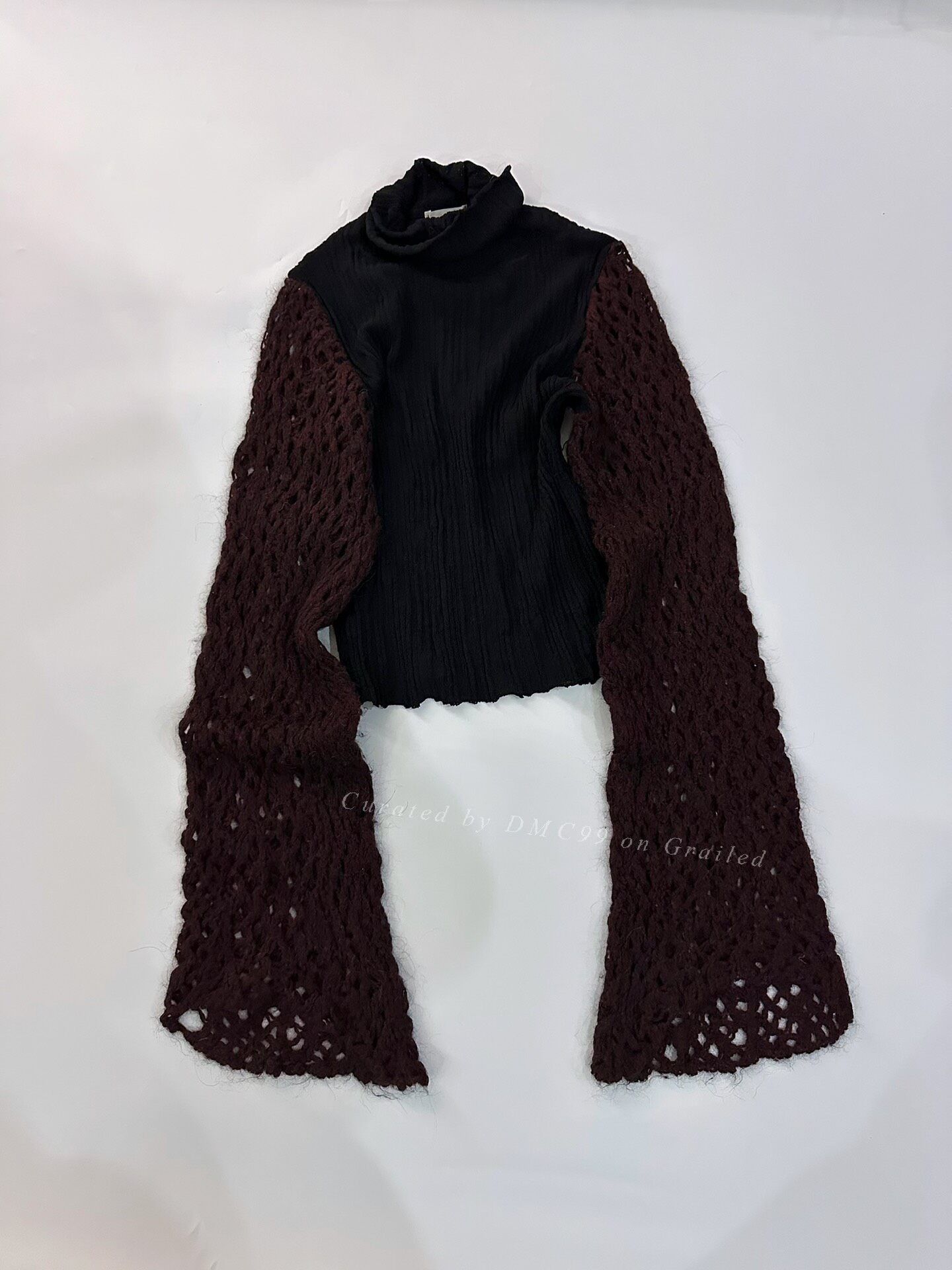 Dries Van Noten Dries Van Noten Spliced Hollow-Out Long-Sleeve Knit Size S / US 4 / IT 40 - 1 Thumbnail