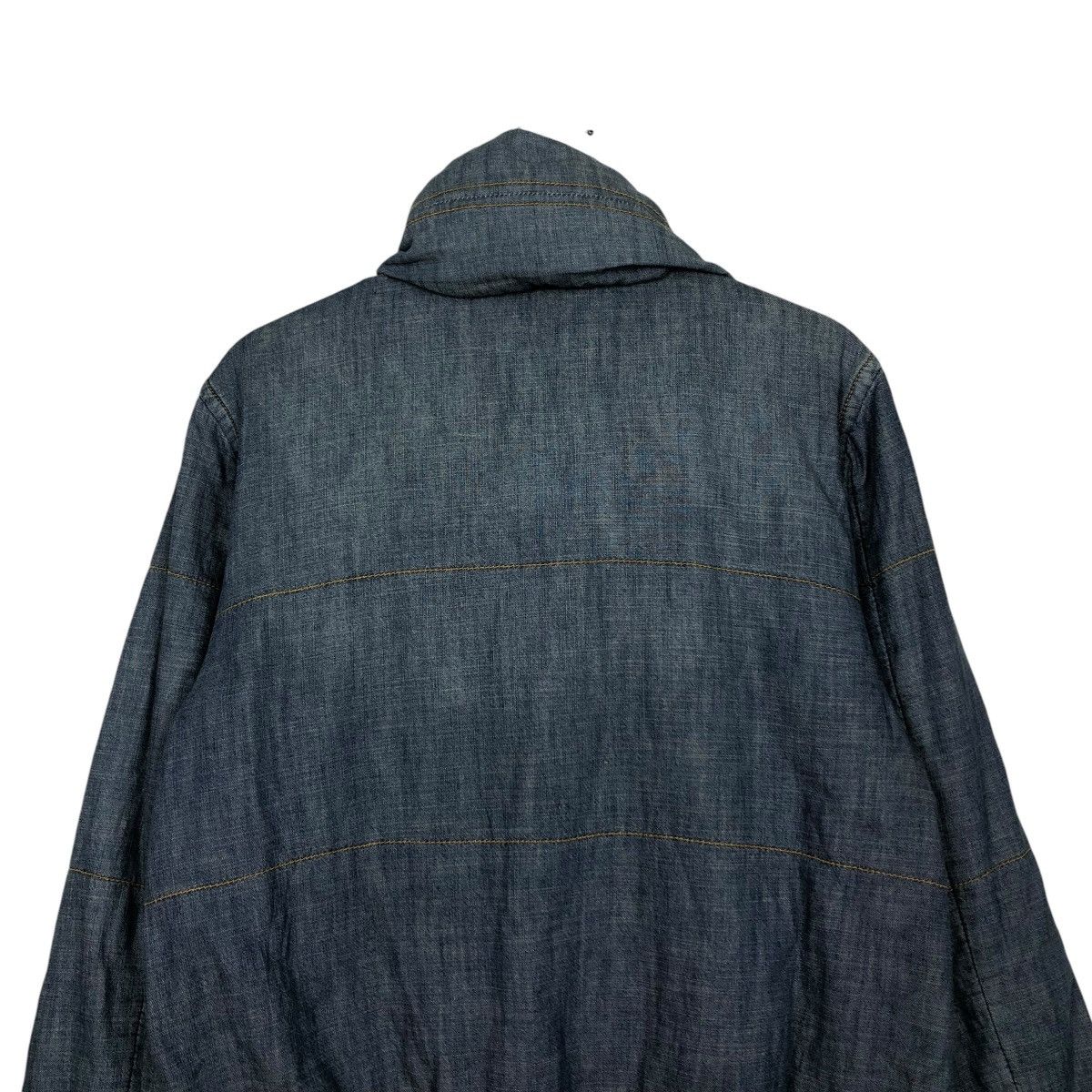 Issey Miyake 🔥CROPPED DENIM BIKER JACKET MERCIBEAUCOUP BLANKET PUFFER Size US M / EU 48-50 / 2 - 11 Thumbnail