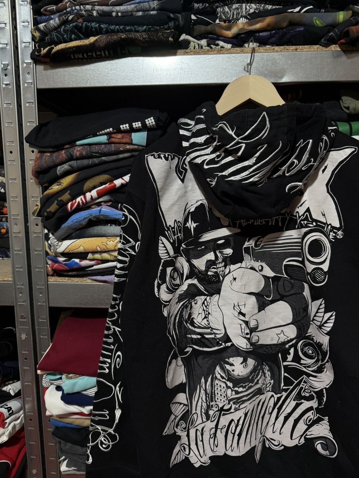 Ecko Unltd. × Marc Ecko × Southpole RARE Y2K Wax Zip Up Crazy Art American Skate Hoodie Hype Size US XL / EU 56 / 4 - 4 Thumbnail