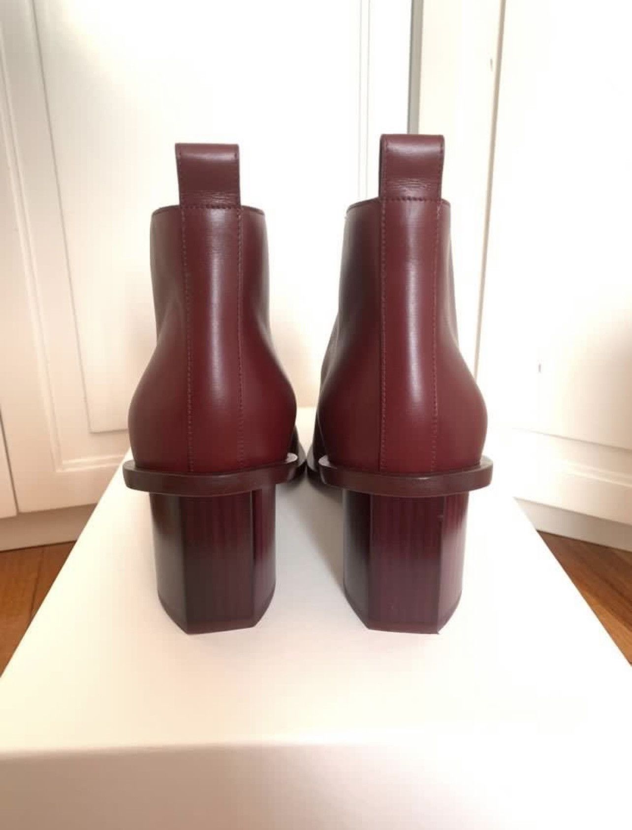 Celine × Phoebe Philo Old Celine by Phoebe Philo v neck leather boots heels Size US 9 / IT 39 - 4 Thumbnail