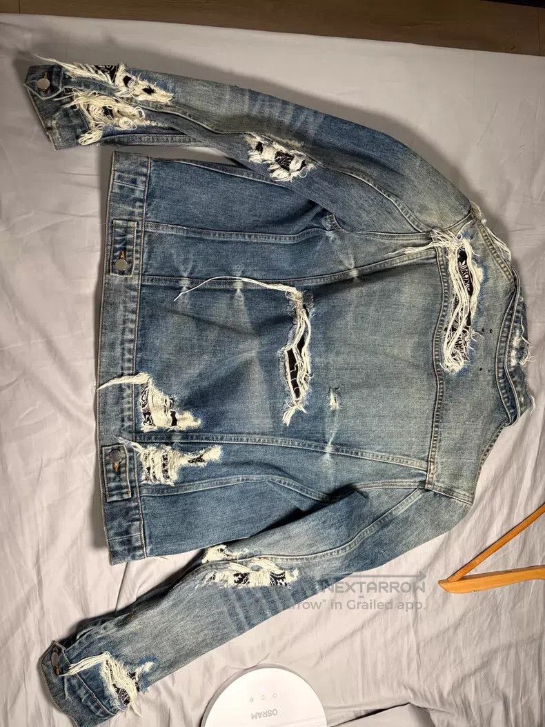 Amiri Amiri Size L Cashew-flower denim jacket Size US L / EU 52-54 / 3 - 3 Thumbnail