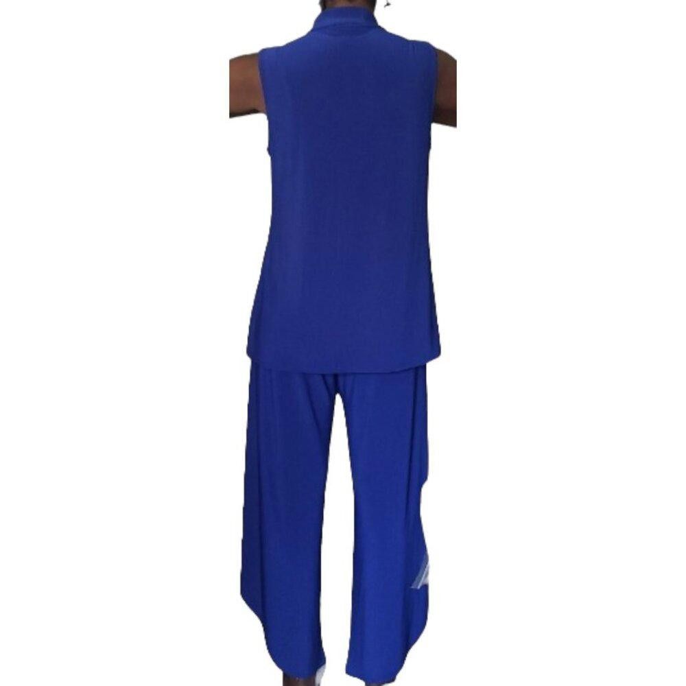 Designer CT1681 Patchington Mandarin Sleeveless Tank & Wrap Pant Size ONE SIZE - 3 Thumbnail