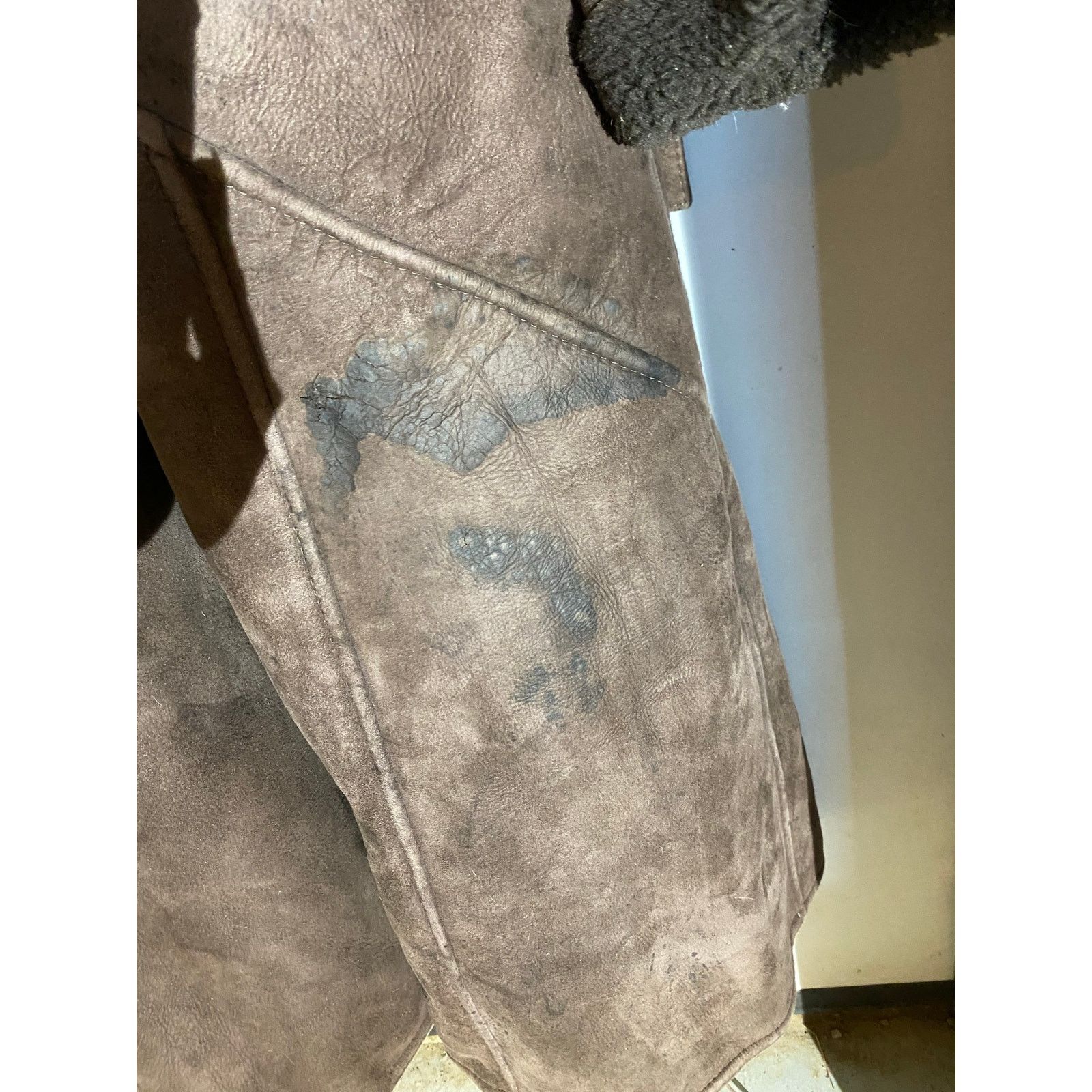 Other French Creek Sheep & Wool 100% Leather/Suede/Shearling Coat Size XL / US 12-14 / IT 48-50 - 8 Thumbnail