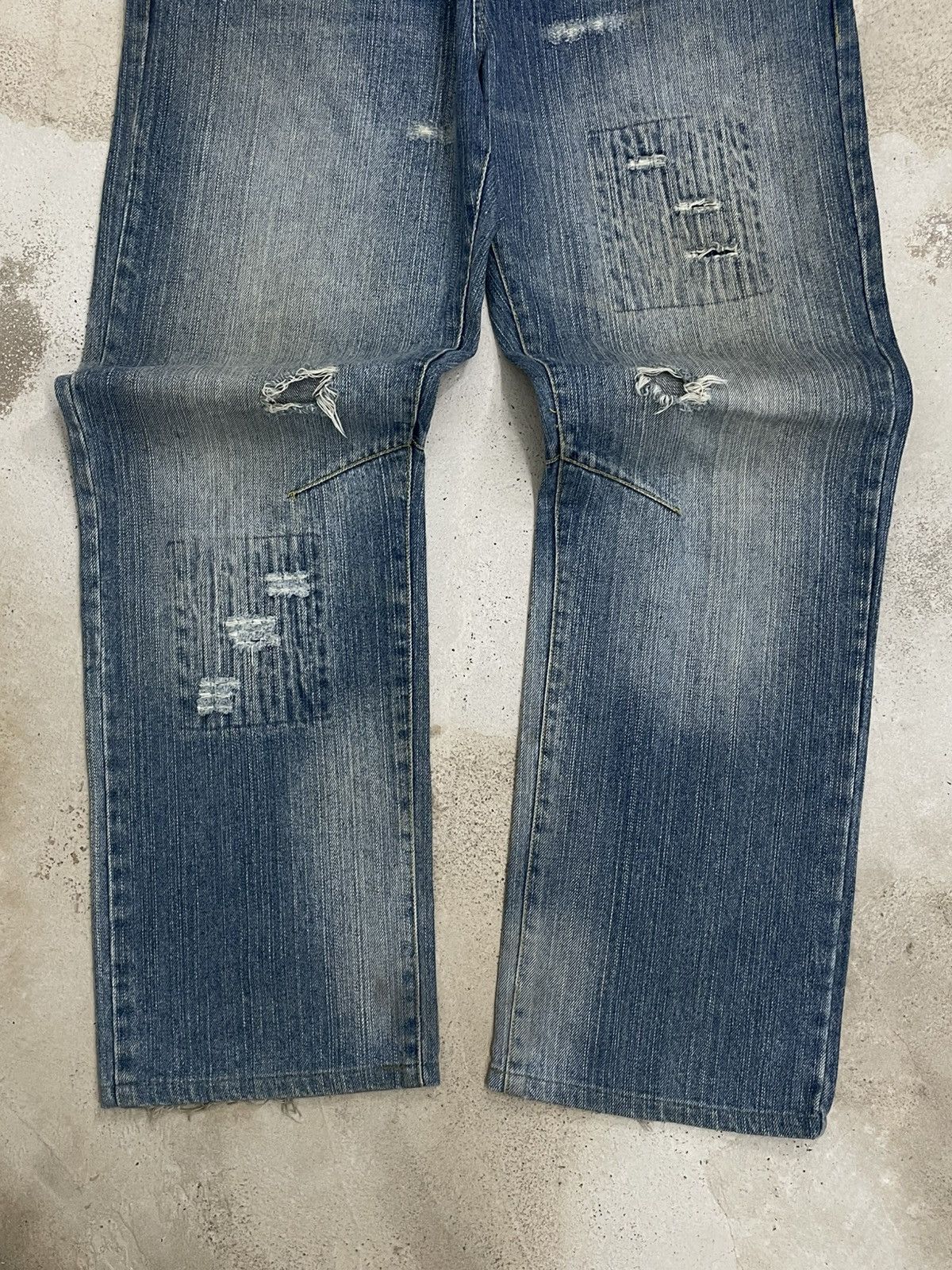 Kapital Vintage Japan 90S Saf And Fool Distressed Patchwork Denim Size US 34 / EU 50 - 2 Thumbnail